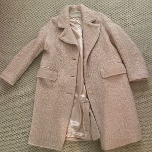 H&M mohair oversized pink coat